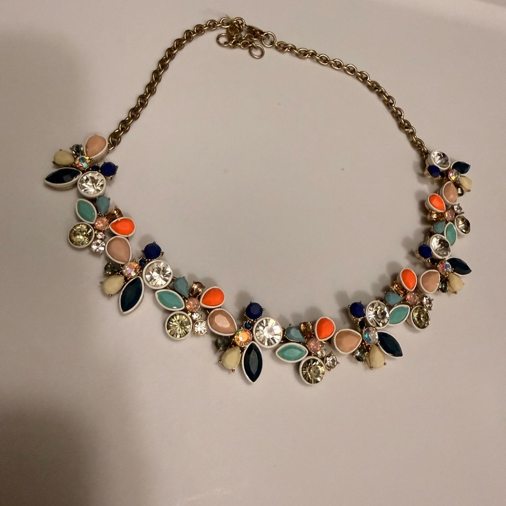 J. Crew Elegant Multicolor Floral Necklace - Picture 3 of 4